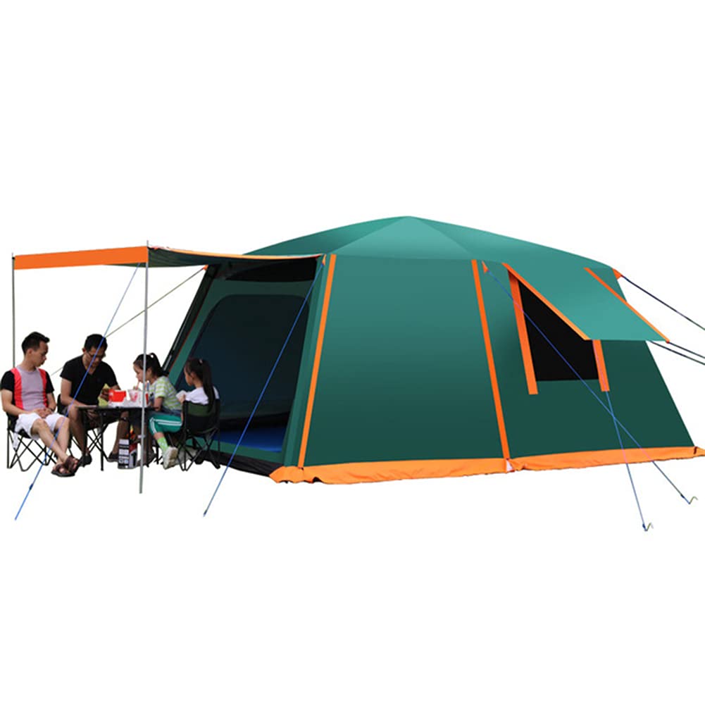 **Automatic Pop Up Dome Tent with Porch - Sun Protection & Easy Setup Double Layer Family Camping Tent with Carry Bag - Perfect for Outdoor Camping, Fishing, BBQ & Picnics**