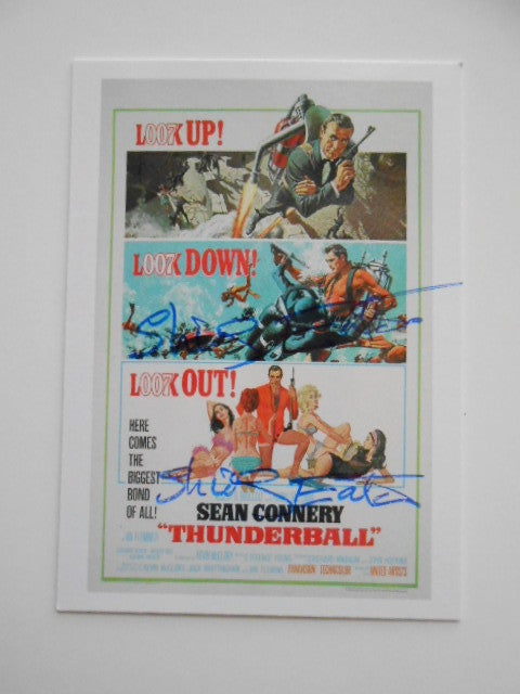 Rare James Bond Shirley Eaton Autographed Signed Card with COA - Perfect for Movie Memorabilia Collectors & 007 Fans Display