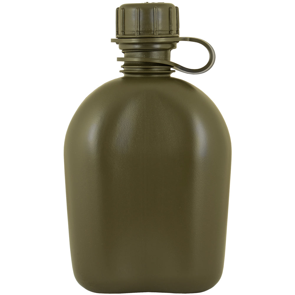 1 Qt. Stainless Steel Canteen Water Bottle Set (3-Piece) - Perfect for Camping, Hiking & Outdoor Adventures