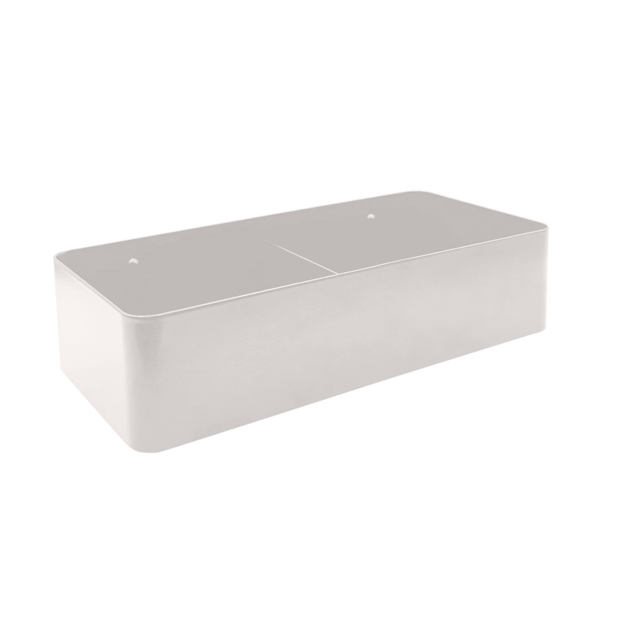 DESIGNSTUFF White Storage Box With Adjustable Dividers - Perfect for Home Organization, Office Supplies & Craft Storage