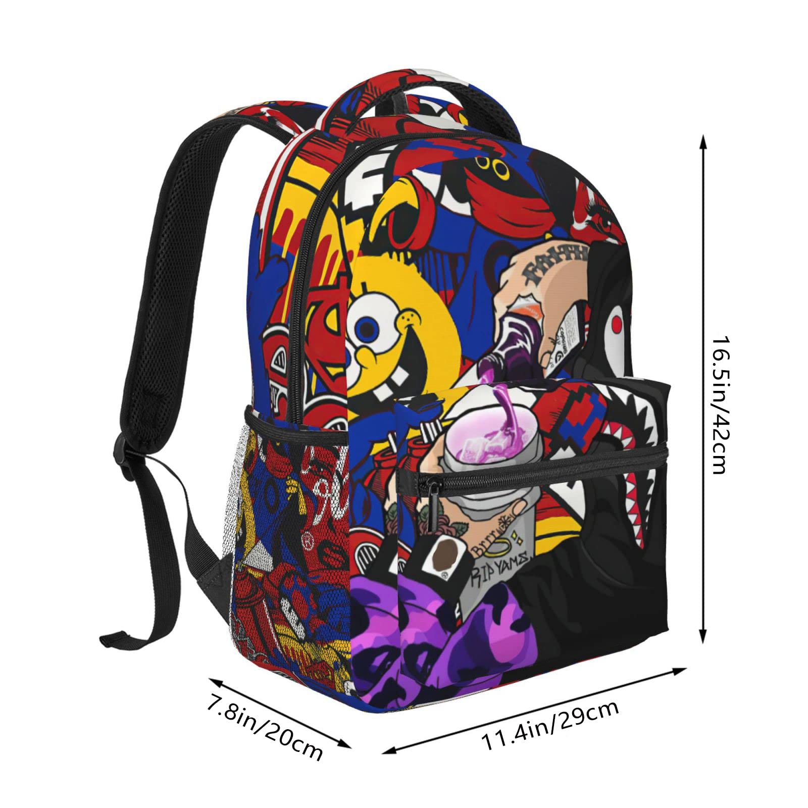 Shark Teeth Camo Backpack - Large Capacity Travel Laptop Backpack for School, Work & Outdoor | Durable Daypack for Men, Women, Boys & Girls | Perfect for College, Hiking & Daily Commute
