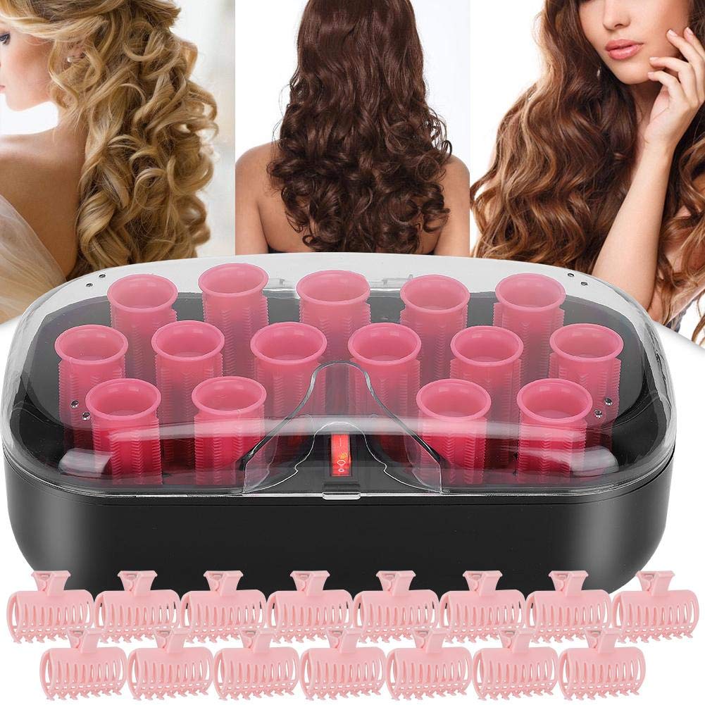 Instant Heat Hair Perm Rods - 30mm Sticky Rollers for Curly Hair, 15pcs Compact Hot Curling Set | Perfect for Home Salon, Party Styling & Quick Morning Curls