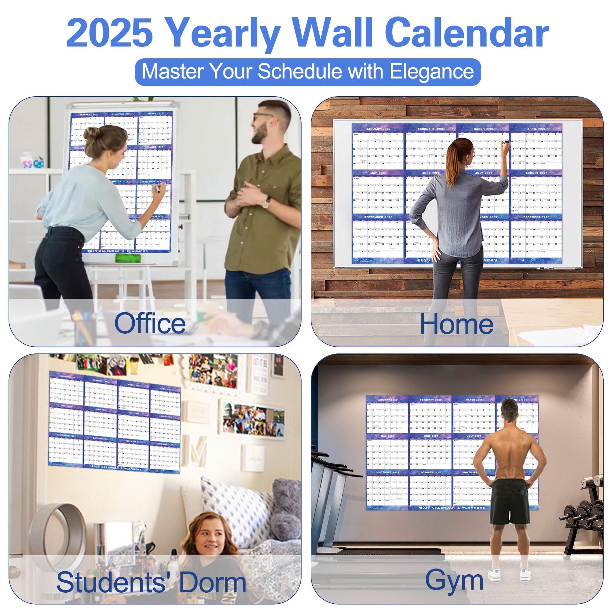 2025 Dry Erase Wall Calendar 24