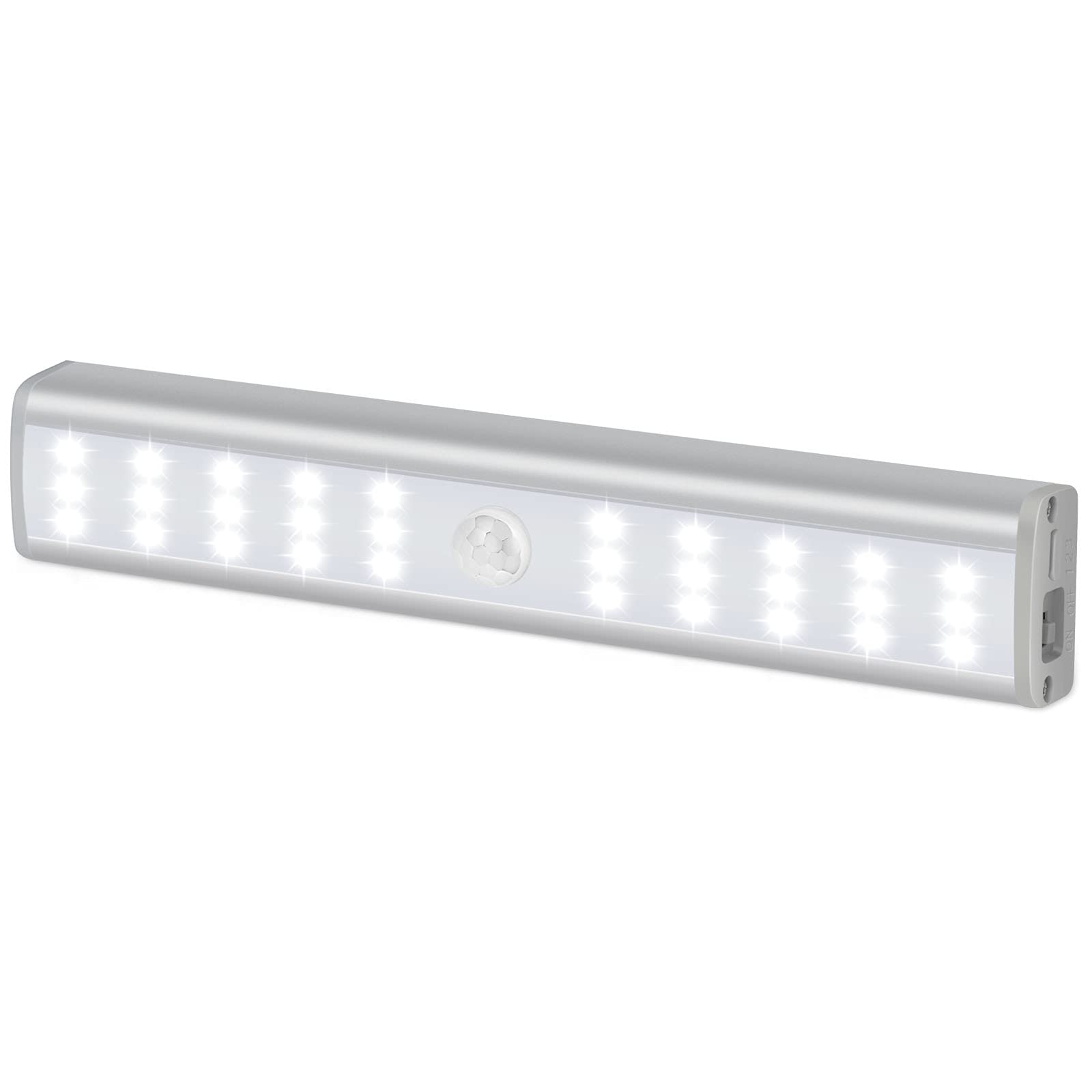 Motion Sensor LED Bars - Wireless Under Cabinet Lighting for Kitchen & Closet