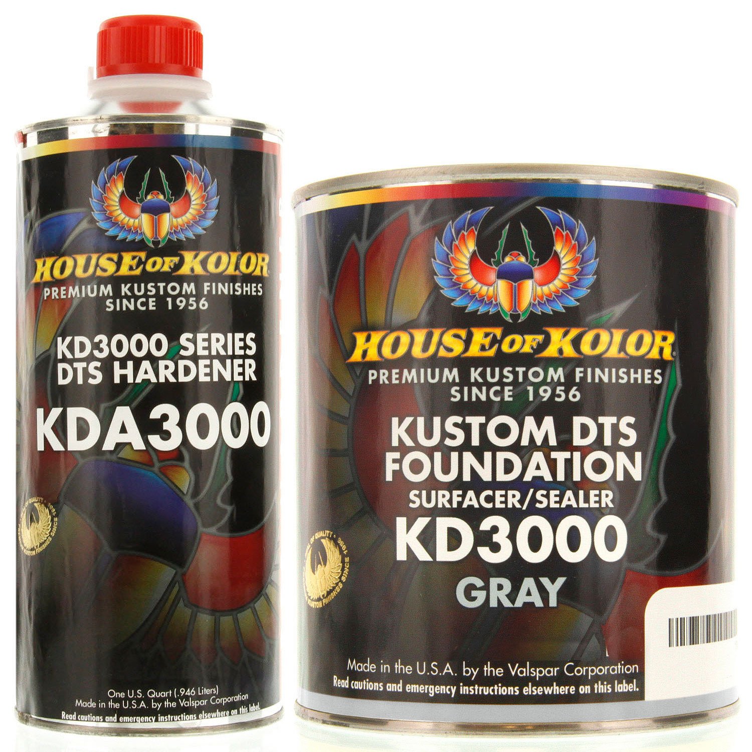 House of Kolor KD3000 DTS Gallon Kit - Gray Primer Surfacer & Sealer with Hardener for Automotive Painting & Restoration Projects