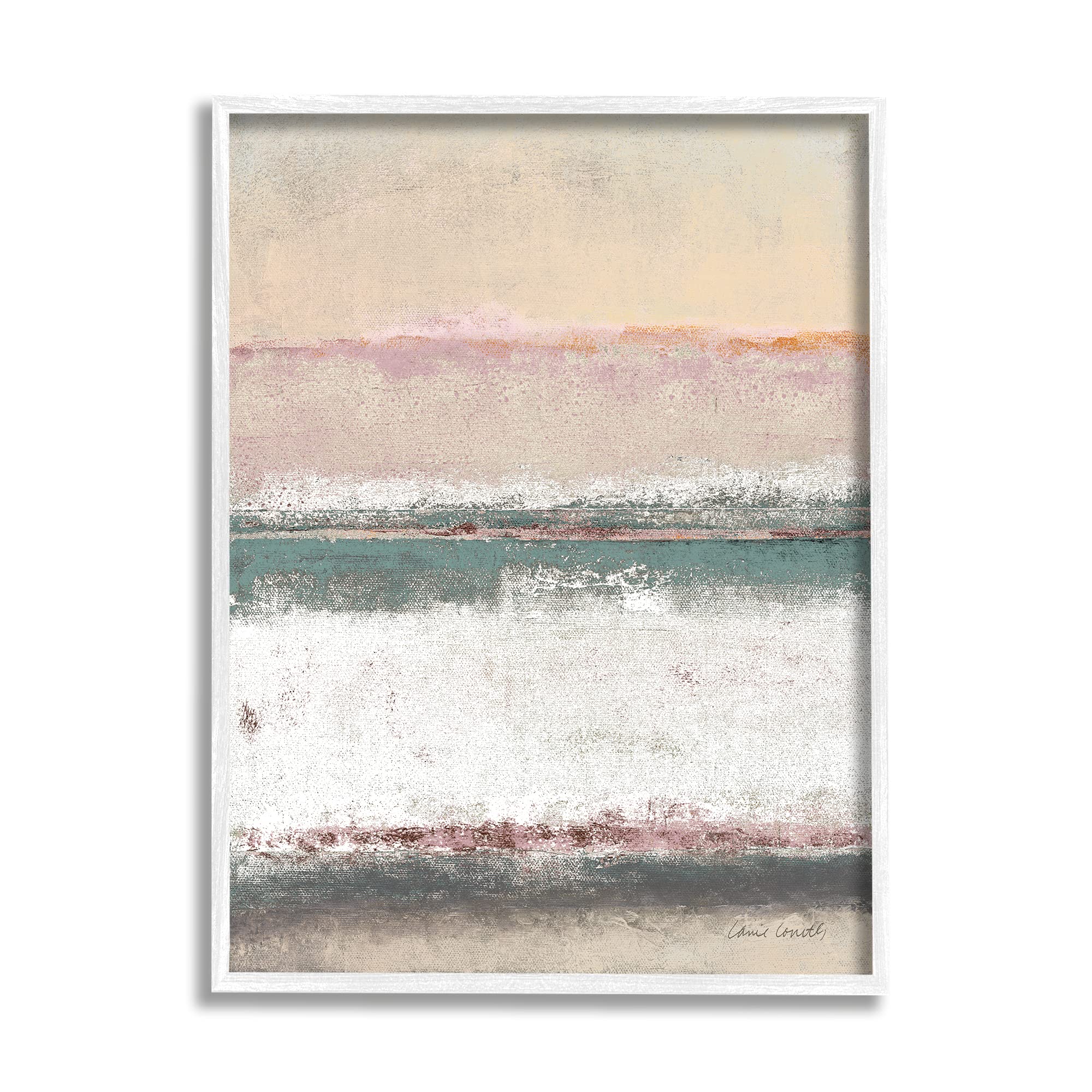 Stupell Industries Abstract Earth Tone Layers Beige Framed Wall Art - Modern Neutral Home Decor for Living Room, Bedroom & Office | Designed by Lanie Loreth