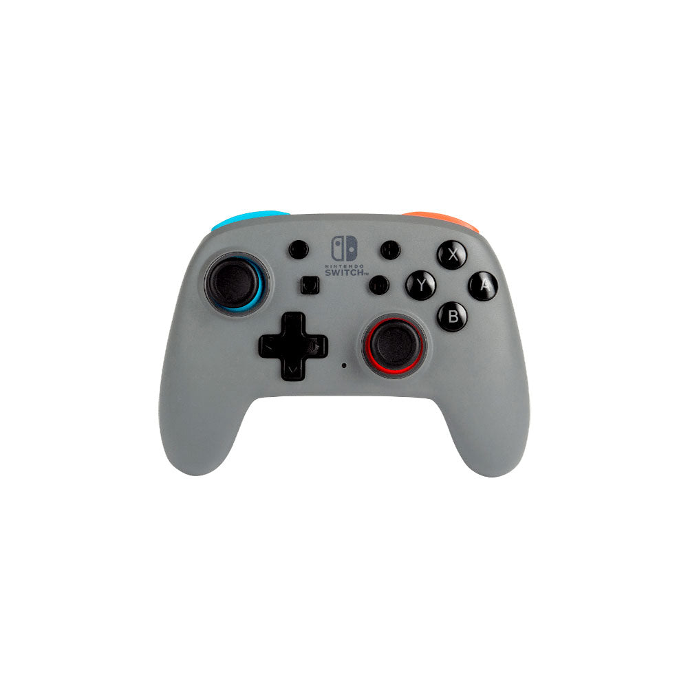 PowerA Nano Enhanced Wireless Controller for Nintendo Switch - Grey/Neon | Ergonomic Design, Motion Controls, Long Battery Life | Perfect for Gaming at Home or On-The-Go