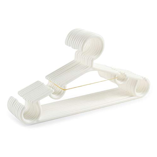 30 Pack White Plastic Baby Clothes Hangers for Toddlers - Durable Kids Closet Organizers for Nursery, Travel & Outdoor Storage (Perfect for Small Shirts, Dresses & Jackets)