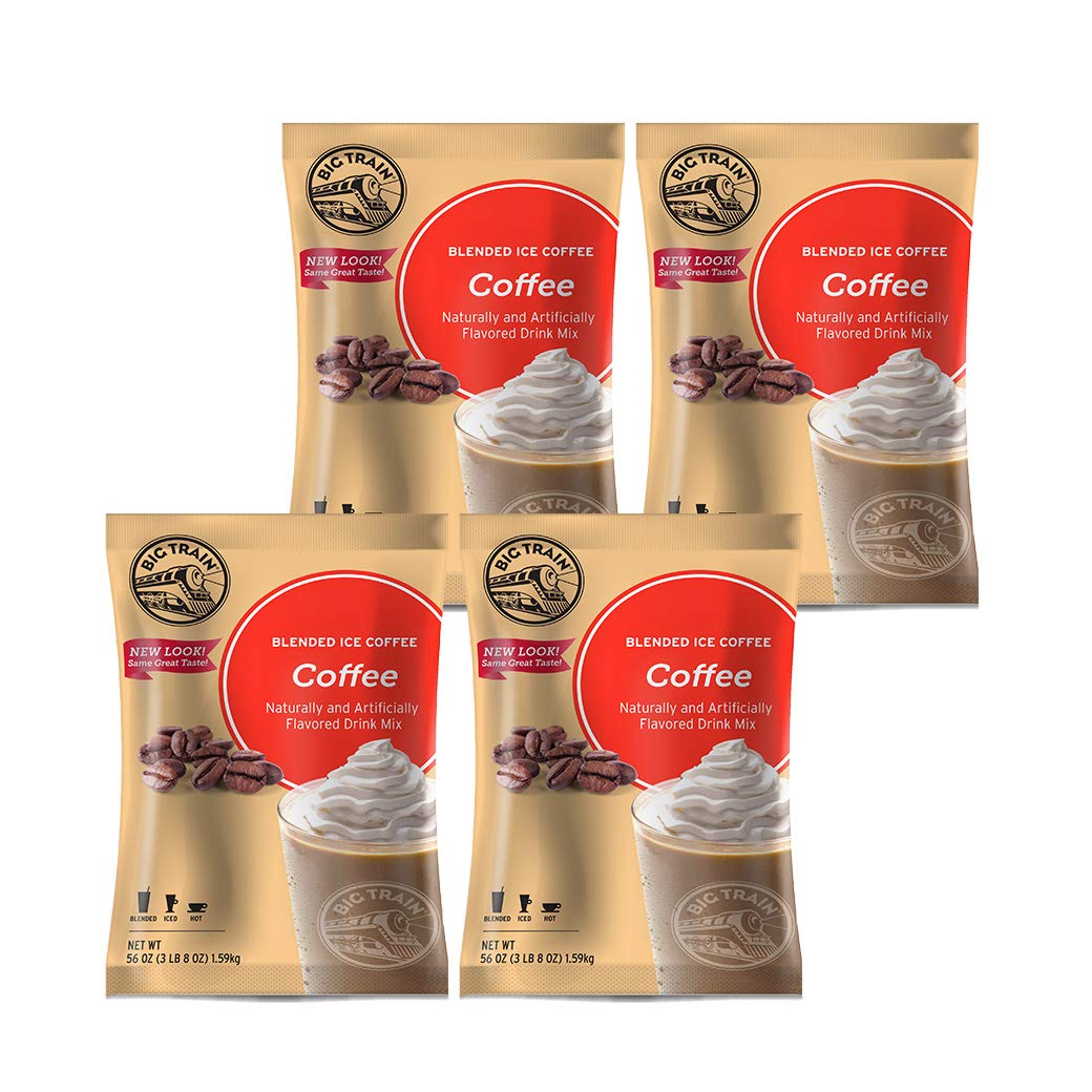 Big Train Blended Ice Coffee - 3.5 lb Bulk Bag (Case of 4) - Rich & Smooth Flavor - Perfect for Cafes, Offices & Home Brewing