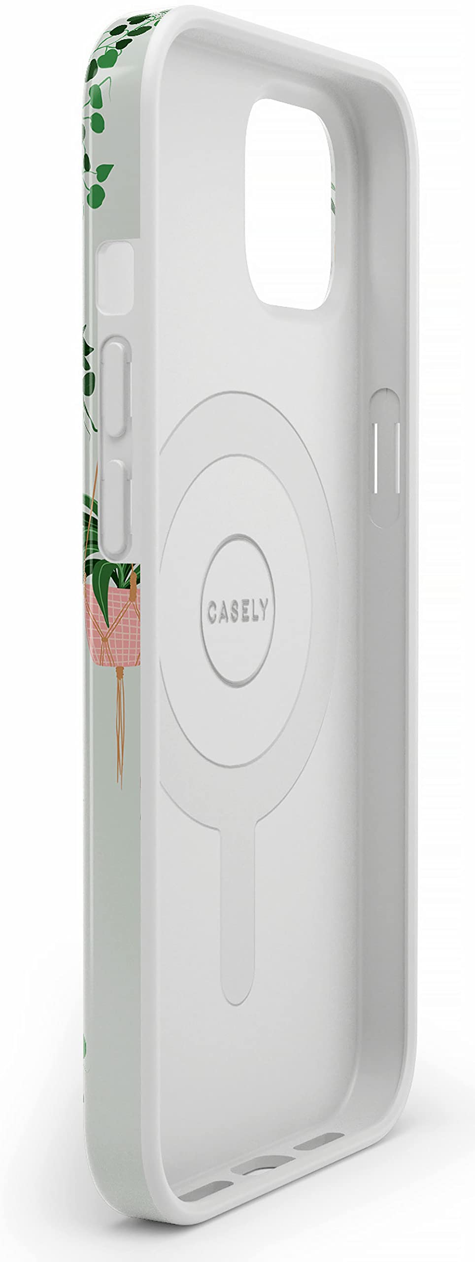 Casely iPhone 13 Case with MagSafe Compatibility - Cute Hanging Potted Plants Design Protective Phone Cover for Women & Girls - Perfect for Everyday Use, Travel, and Gift Giving