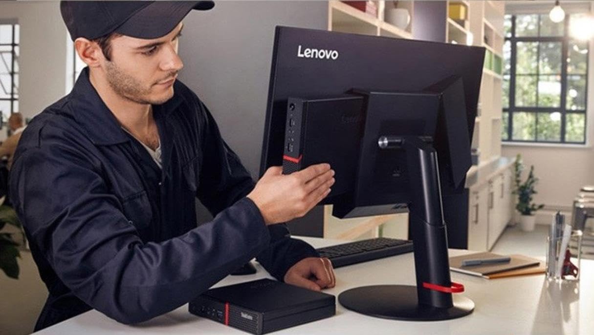 Lenovo ThinkCentre M710q Tiny Mini Desktop PC - Intel Core i5-6500 3.2GHz (Up to 3.6GHz), 16GB RAM, 256GB SSD, WiFi, Bluetooth, Windows 10 Pro (Renewed) - Perfect for Home Office, Small Business & Digital Signage