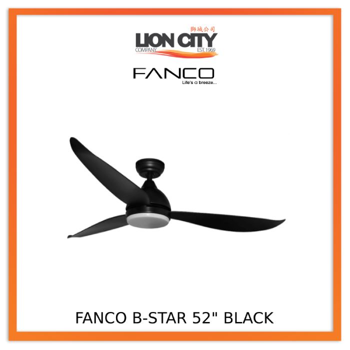 Fanco B Star 36/46/52 Inch 3 Blade DC Ceiling Fan with Remote - Energy Efficient Quiet Bedroom Living Room Office Fan - Modern Home Cooling Solution for Indoor Spaces