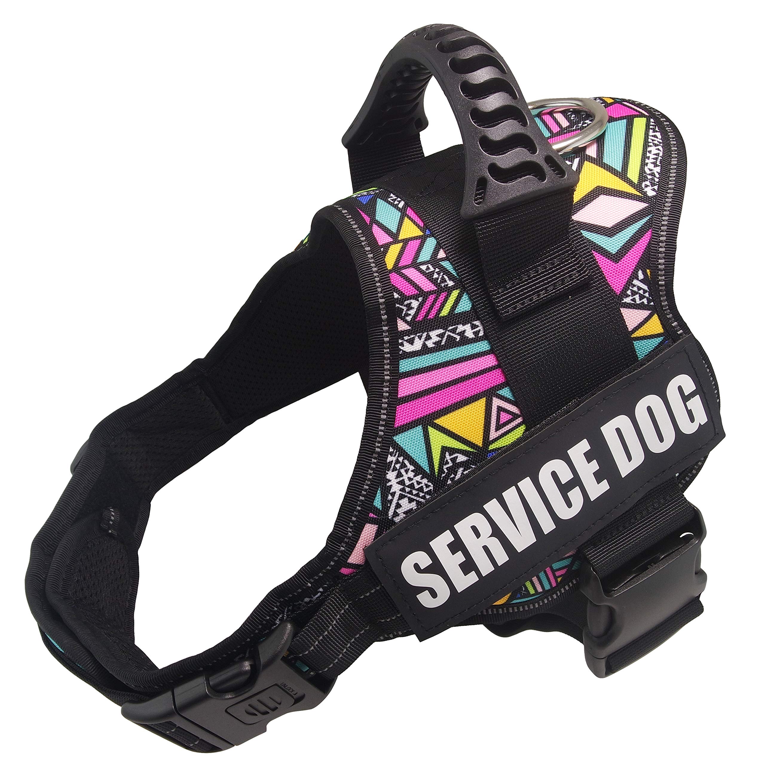 Dihapet No Pull Dog Harness - Adjustable Service Dog Vest for Training, Walking & Jogging - Reflective Pet Safety Vest for Small Medium Large Dogs - Perfect for Outdoor Adventures & Daily Walks