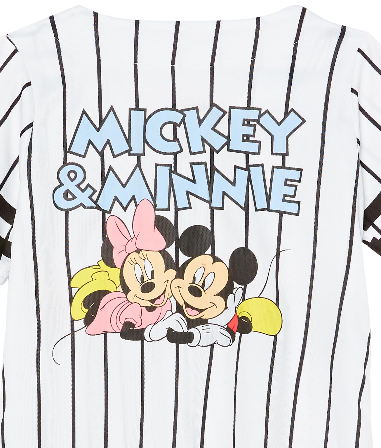Disney Girls Mickey & Minnie Mouse Baseball Jersey - Cute Mesh Button Down Shirt for Toddler & Kids | Perfect for Birthday Parties, Halloween Costumes & Disney Theme Outfits