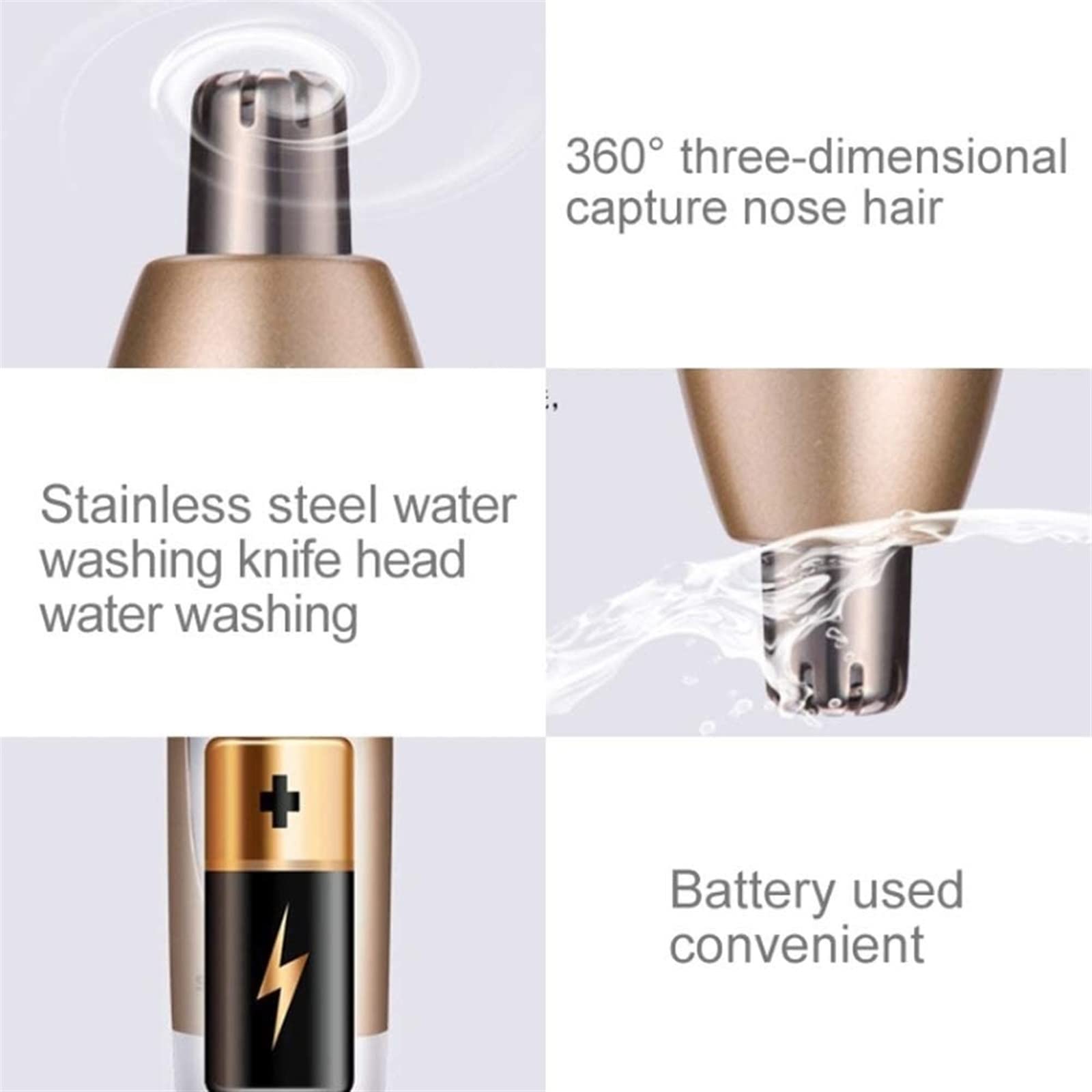 Men's Ear and Nose Hair Trimmer - Rechargeable Wet/Dry Grooming Tool for Precise Trimming - Perfect for Travel, Home & Personal Grooming