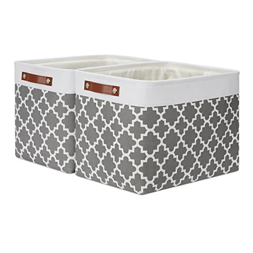 White&Lattice Grey-Leather Handles