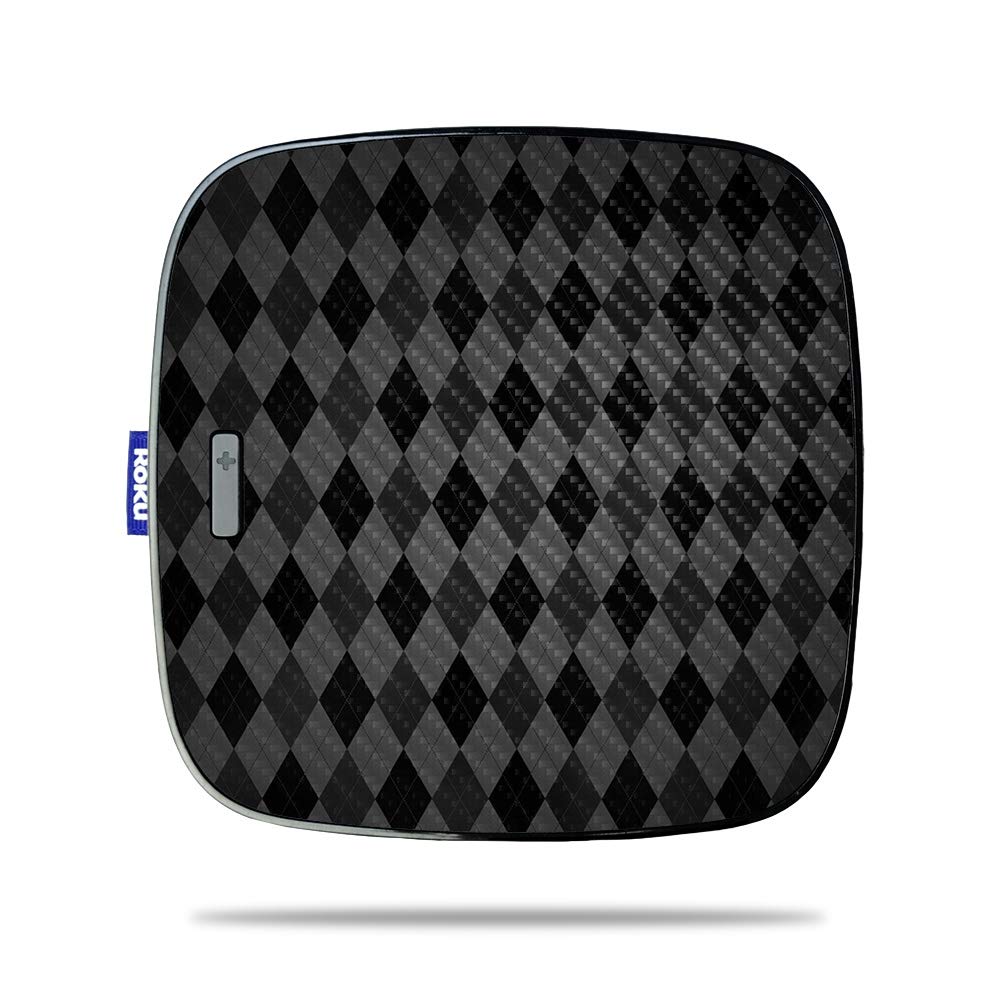 Premium Carbon Fiber Skin for Roku Ultra - Black Argyle Design | Protective & Durable Textured Cover | Easy to Apply & Remove | Made in USA | Perfect for Home Entertainment & Device Protection