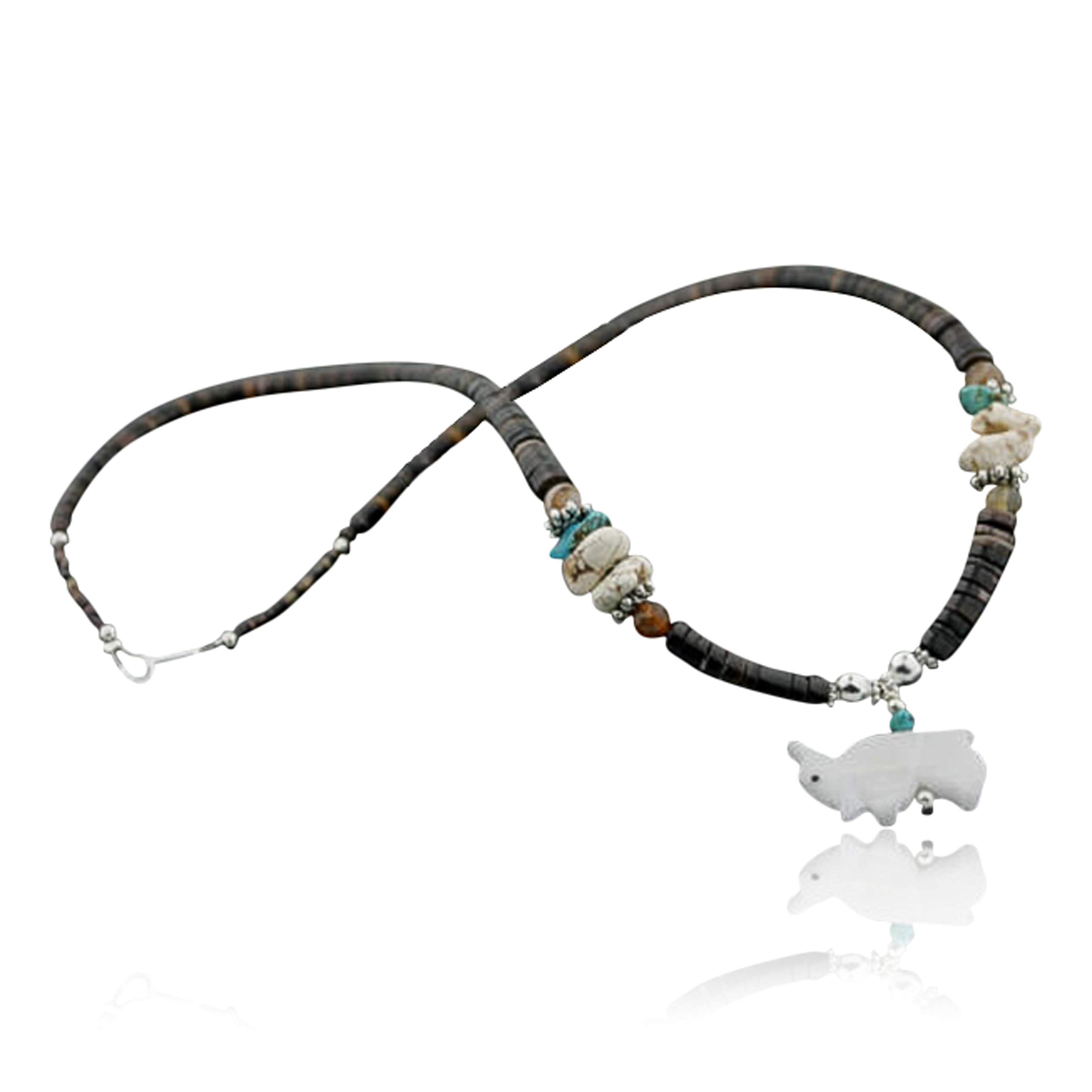 Authentic Navajo Graduated Agate Native American Necklace - Sterling Silver, Handcrafted by Loma Siiva - Perfect for Graduation Gifts, Cultural Events & Jewelry Collectors
