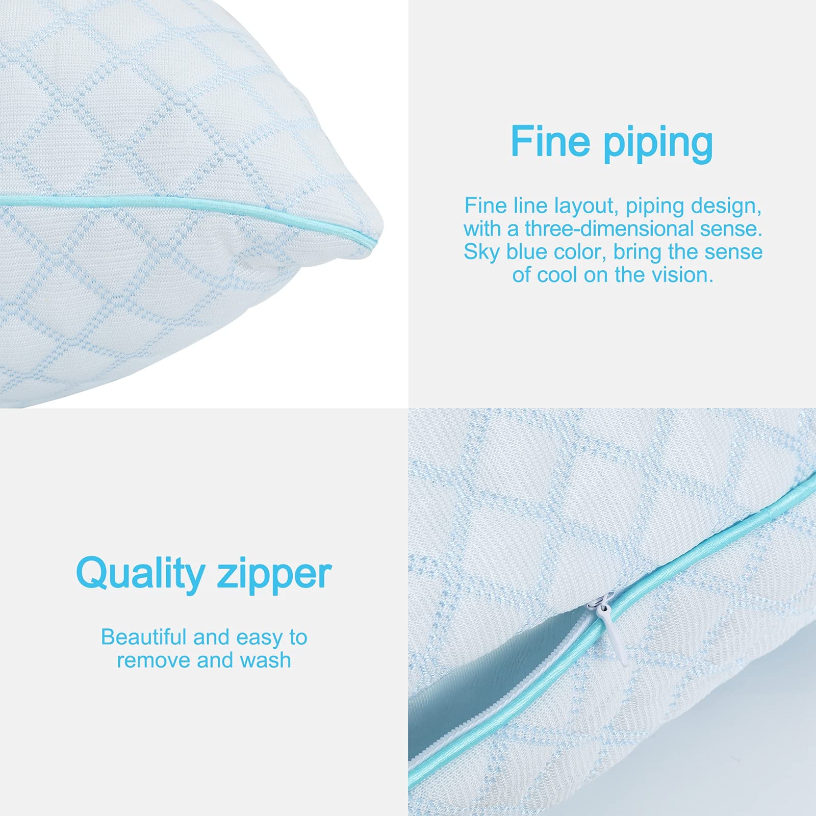 Cool Gel Memory Foam Pillow - Adjustable for Neck Pain Relief & Better Sleep