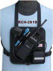 RCH 201S Radio Chest Harness with Solid Backing - Durable Tactical Shoulder Strap for Walkie Talkie, Two-Way Radio & Communication Equipment - Perfect for Security, Construction, Hiking & Outdoor Activities