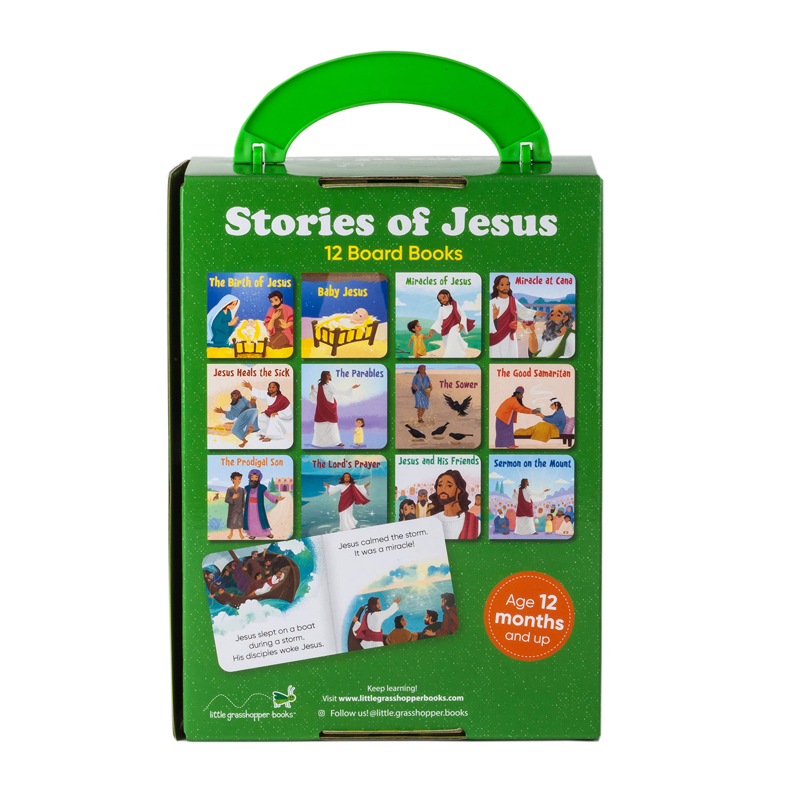 My Little Library: Stories of Jesus - 12 Board Books Set for Christian Kids | Bible Stories for Toddlers & Preschoolers | Perfect for Sunday School, Bedtime Reading & Gift Giving