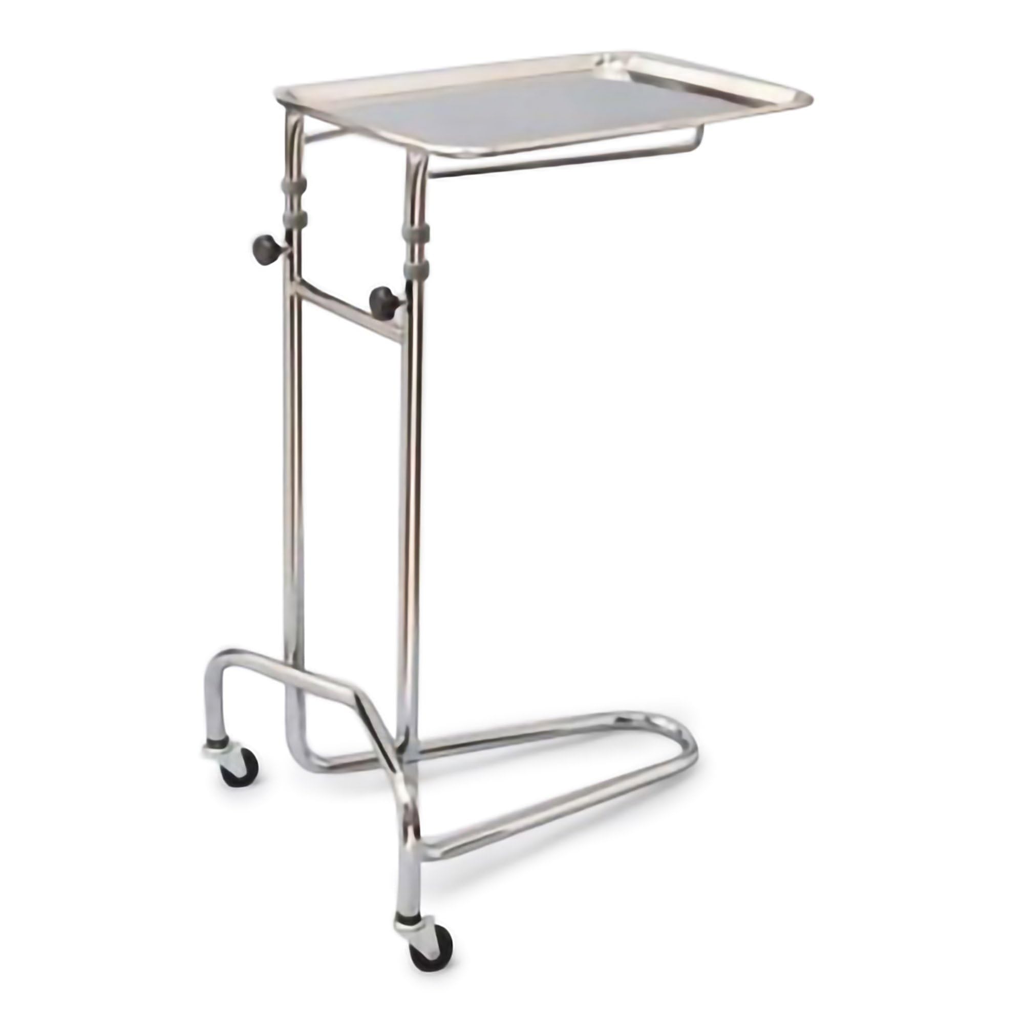 McKesson California-Style Mayo Instrument Stand - Adjustable Medical Tray with Locking Wheels for Surgery & Examination | Stable Surgical Equipment for Hospitals, Clinics & Operating Rooms