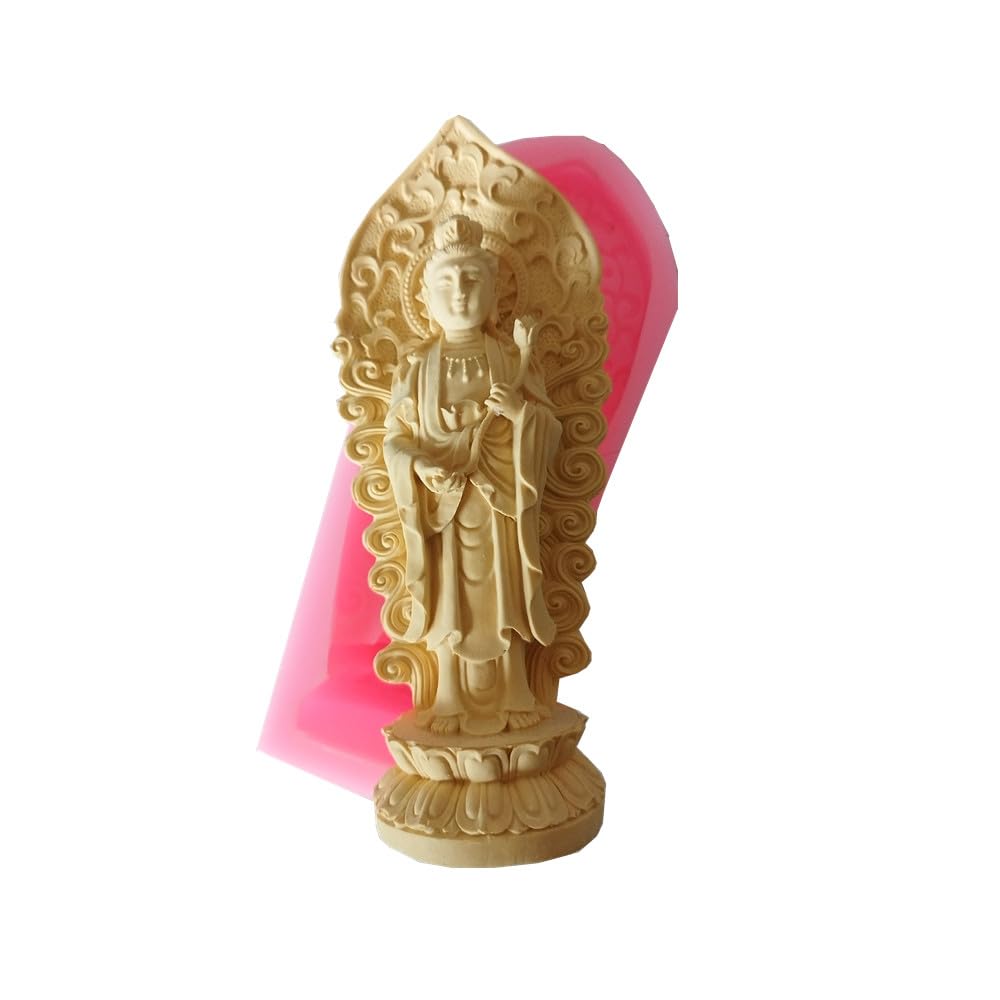 Redxin Buddha Silicone Mold for Soap, Candle, Chocolate & Cake Making - DIY Craft Supplies for Handmade Soap, Candles, Candy & Baking Decorations - Perfect for Home Crafting, Gifts & Spa Relaxation