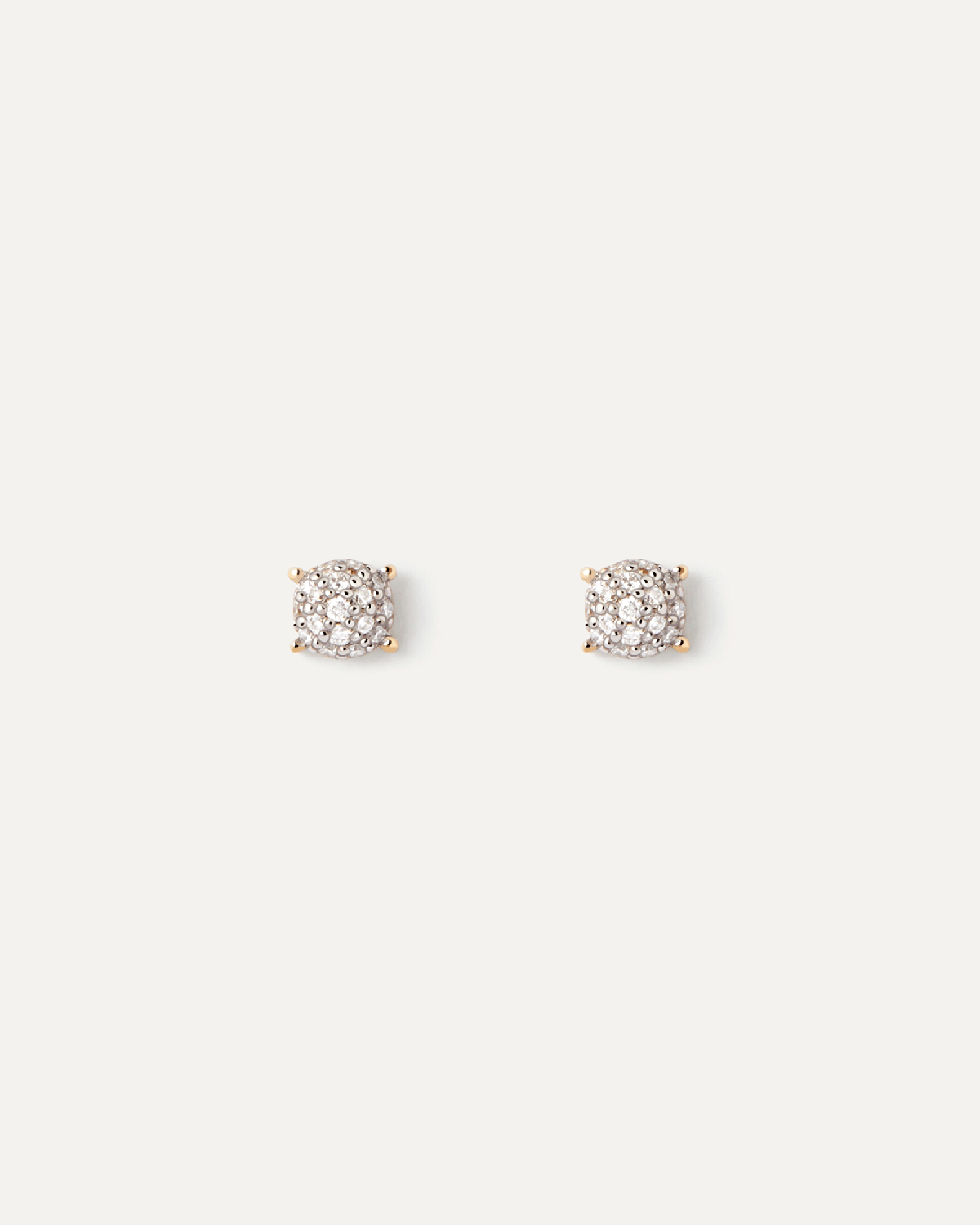 14K Gold Diamond Stud Earrings for Women - Elegant Dona Design for Everyday Wear & Special Occasions