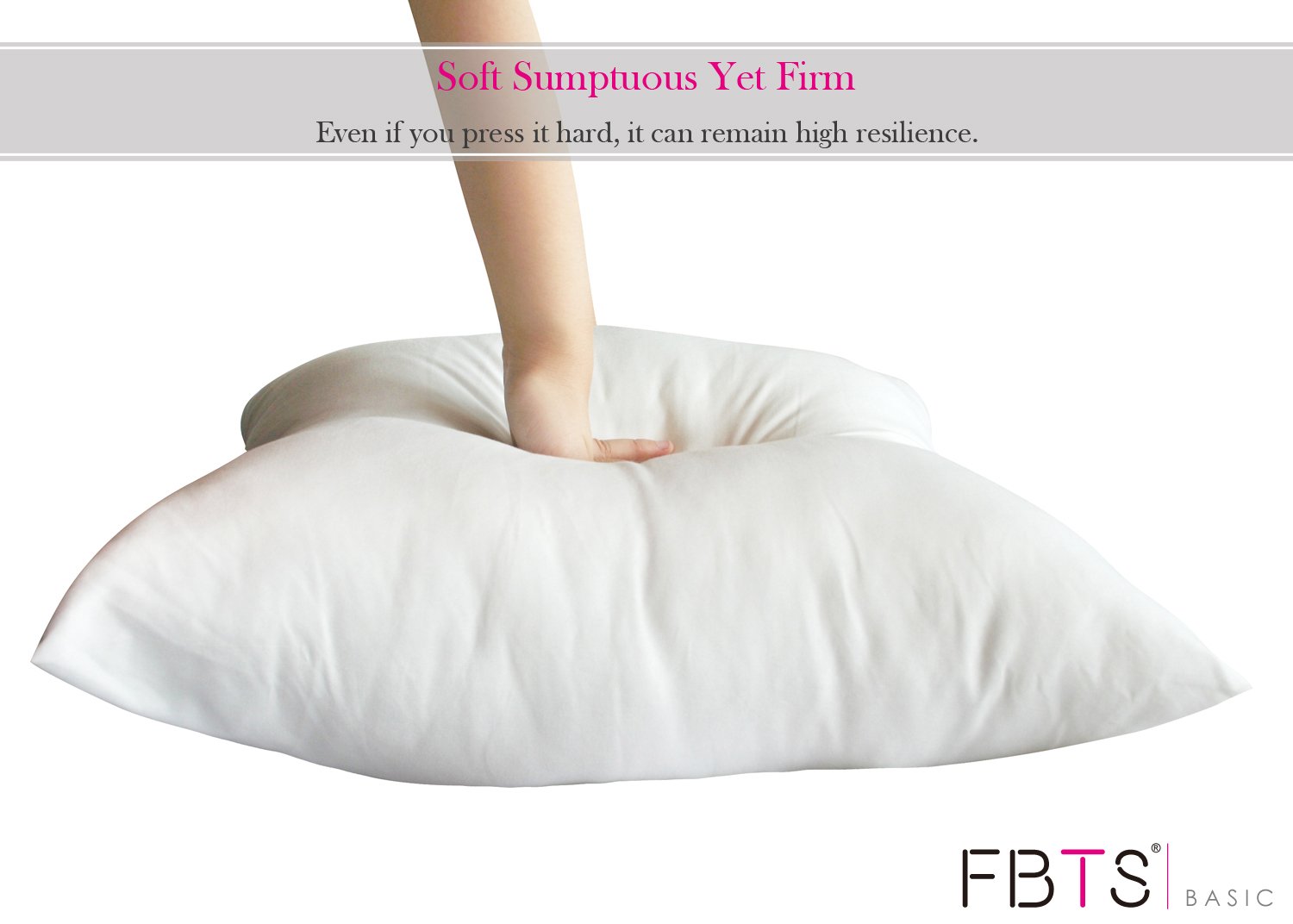 FBTS 20x12 Inch Rectangle Throw Pillow Inserts Set of 2 - Down Alternative Pillow Forms for Couch, Sofa & Bed Decor - Soft Sham Stuffer for Decorative Pillows