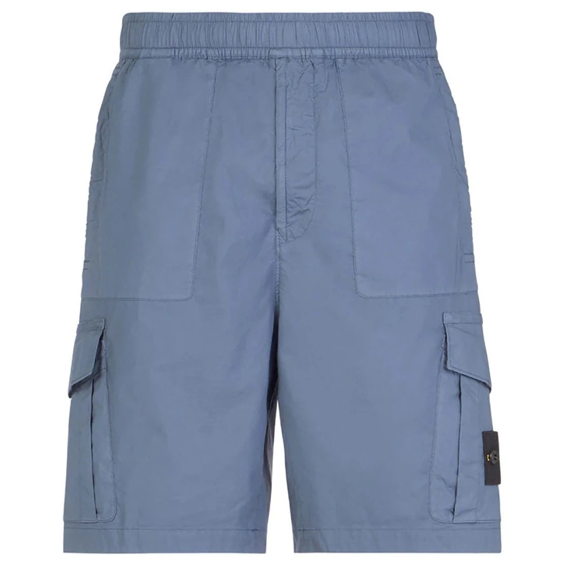 Stone Island Blue Cotton Stretch Cargo Shorts for Men - Comfortable & Durable Summer Casual Wear | Perfect for Outdoor Activities, Travel & Street Style