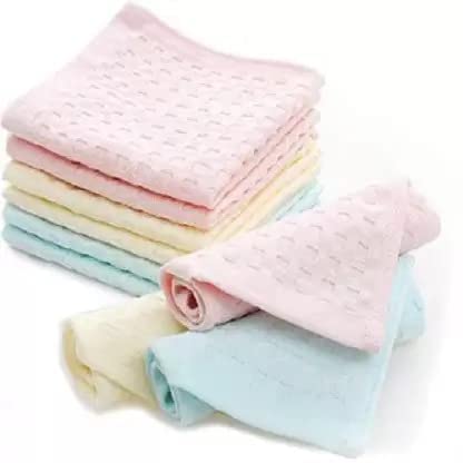 Premium Cotton Face Print Handkerchief Towels - Soft & Absorbent 10.5x10.5 Inch (6-Pack) - Perfect for Everyday Use, Travel & Gym Accessories