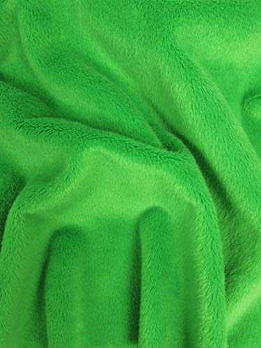 Premium Soft Minky Fabric by The Yard - Kelly Green Plush Material for DIY Baby Blankets, Nursery Decor & Cozy Clothing | Perfect for Snuggling, Swaddling & Handmade Gifts