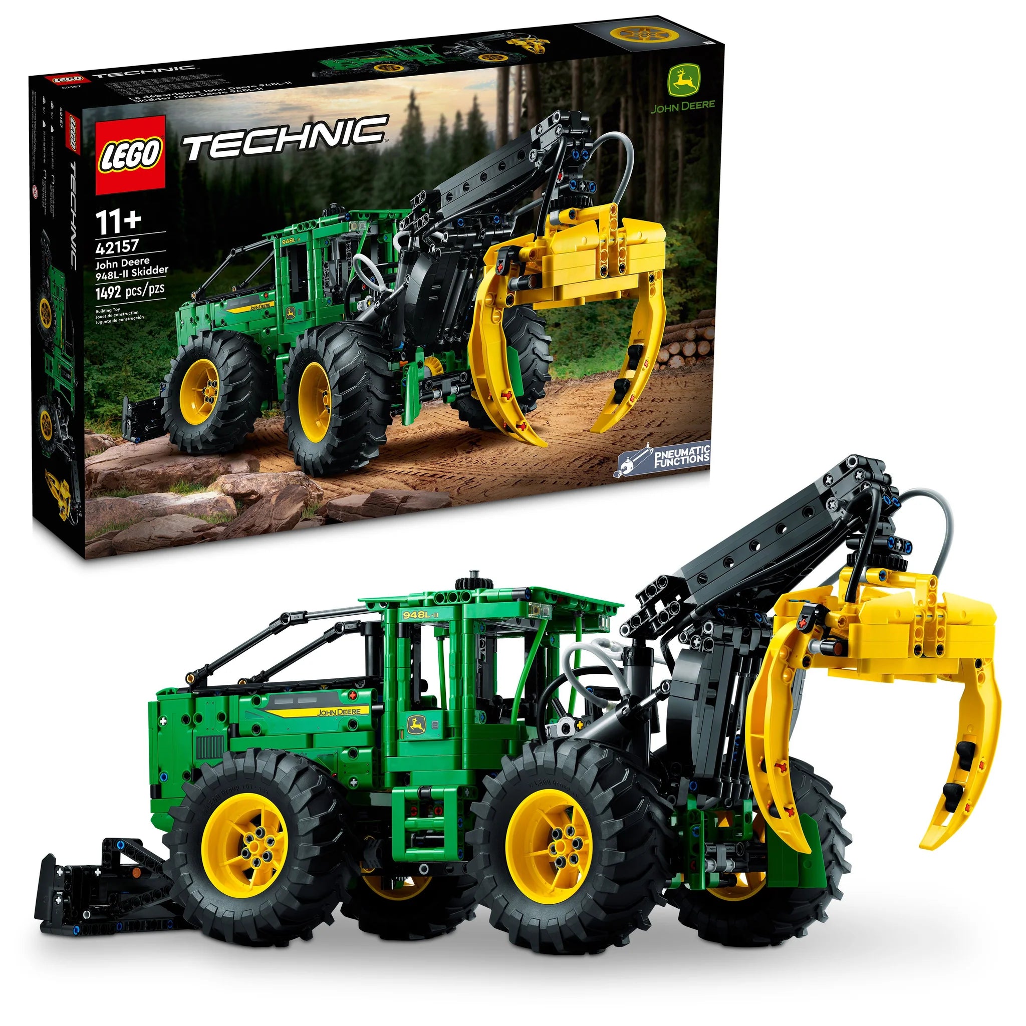 LEGO® Technic™ John Deere 948L II Skidder Building Toy Set - Construction Vehicle Model Kit for Kids & Adults - Perfect for STEM Learning & Collector's Display