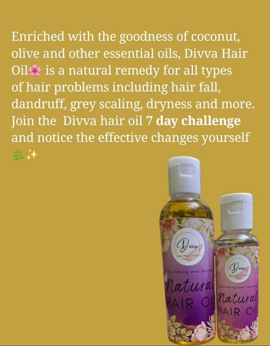 Divva Naturals Hair Growth Oil for Hair Fall Control & Scalp Nourishment - 100ml | Promotes Thicker, Stronger Hair - Perfect for Daily Use & Styling