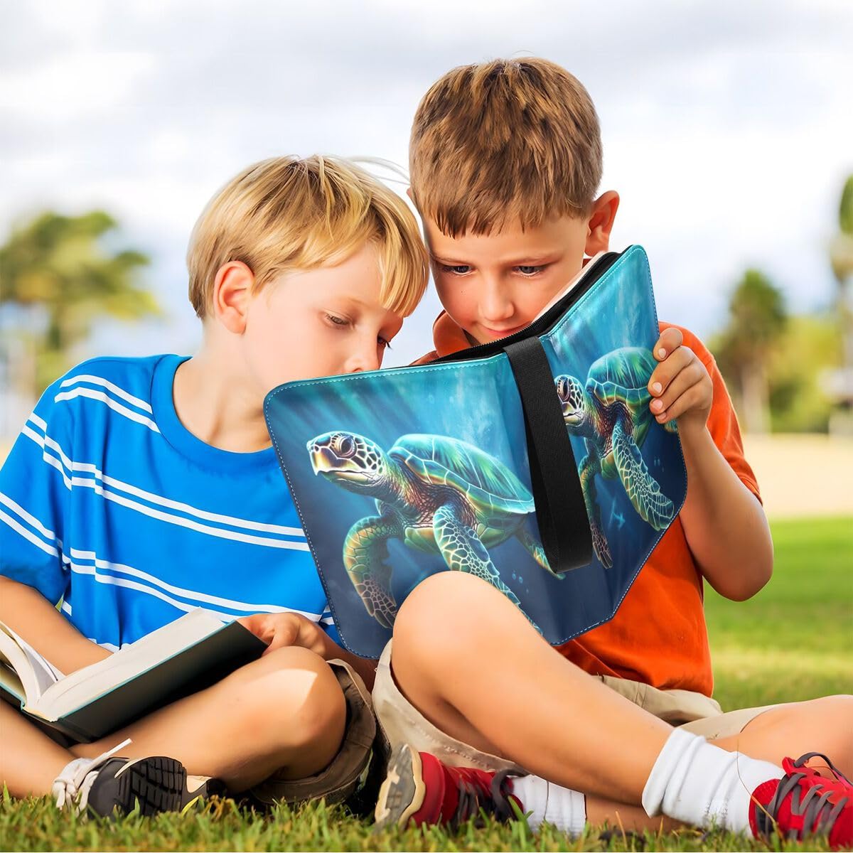 Nander 400-Pocket Sea Turtle Trading Card Binder with Sleeves - Baseball, Football & Game Card Organizer - Premium Collectible Card Album for Sports & Gaming Enthusiasts - Perfect for Storage, Display & Trading