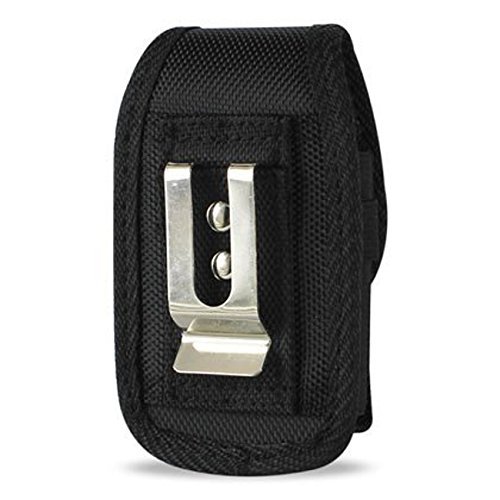 Military Grade Heavy Duty Nylon Holster with Metal Clip - Compatible with iPhone SE 2020, iPhone 8, iPhone 7, iPhone 6S/6 (Fits Large Cases up to 5.8