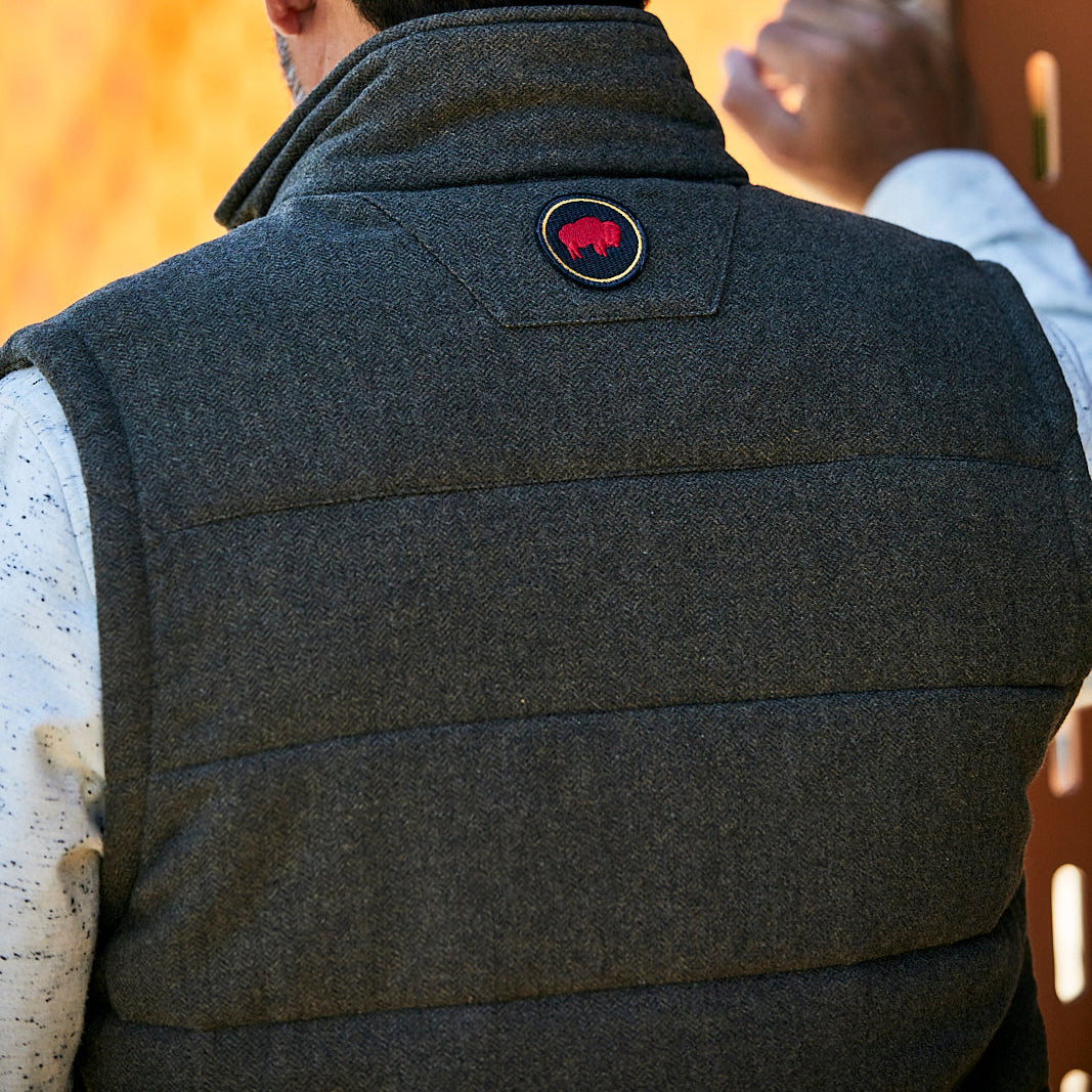 Men's Archer Herringbone Vest - Classic Casual Slim Fit Waistcoat for Business, Wedding & Outdoor Activities