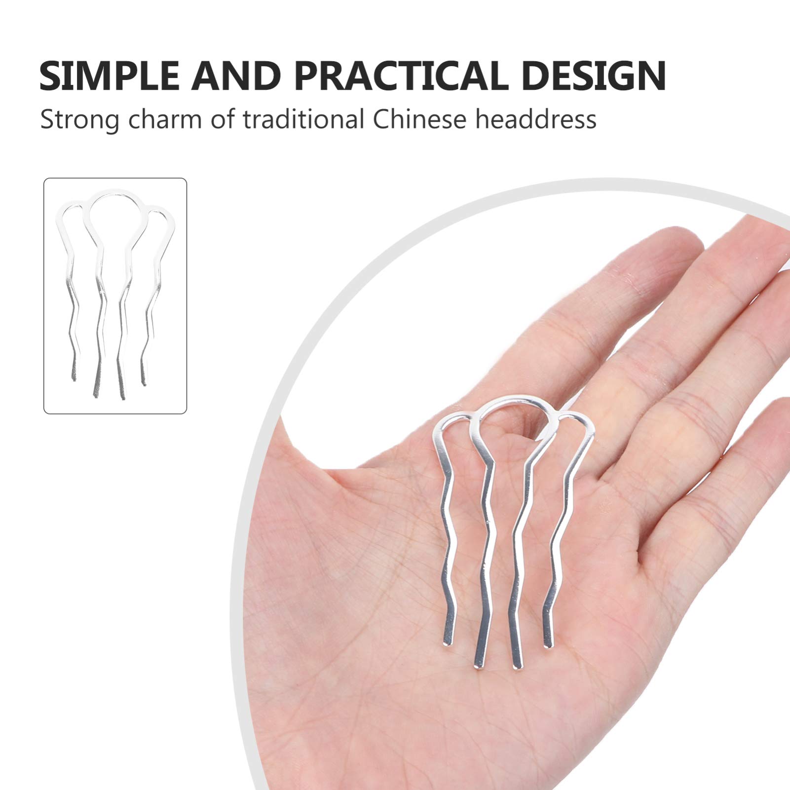 FRCOLOR 6PCS Handmade Silver Antique Hair Sticks - Chinese Hair Chopsticks for Women | Hair Forks & Pins for Buns & Updos | Perfect for Weddings, Cosplay & Traditional Hairstyles