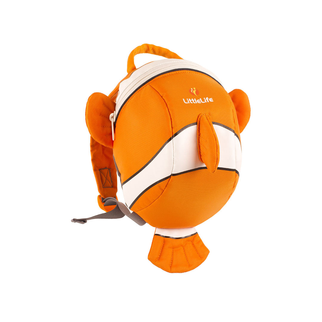 Littlelife Clownfish Toddler Backpack with Safety Rein - Cute Kids Travel Backpack for Boys & Girls - Perfect for Daycare, Preschool & Family Outings