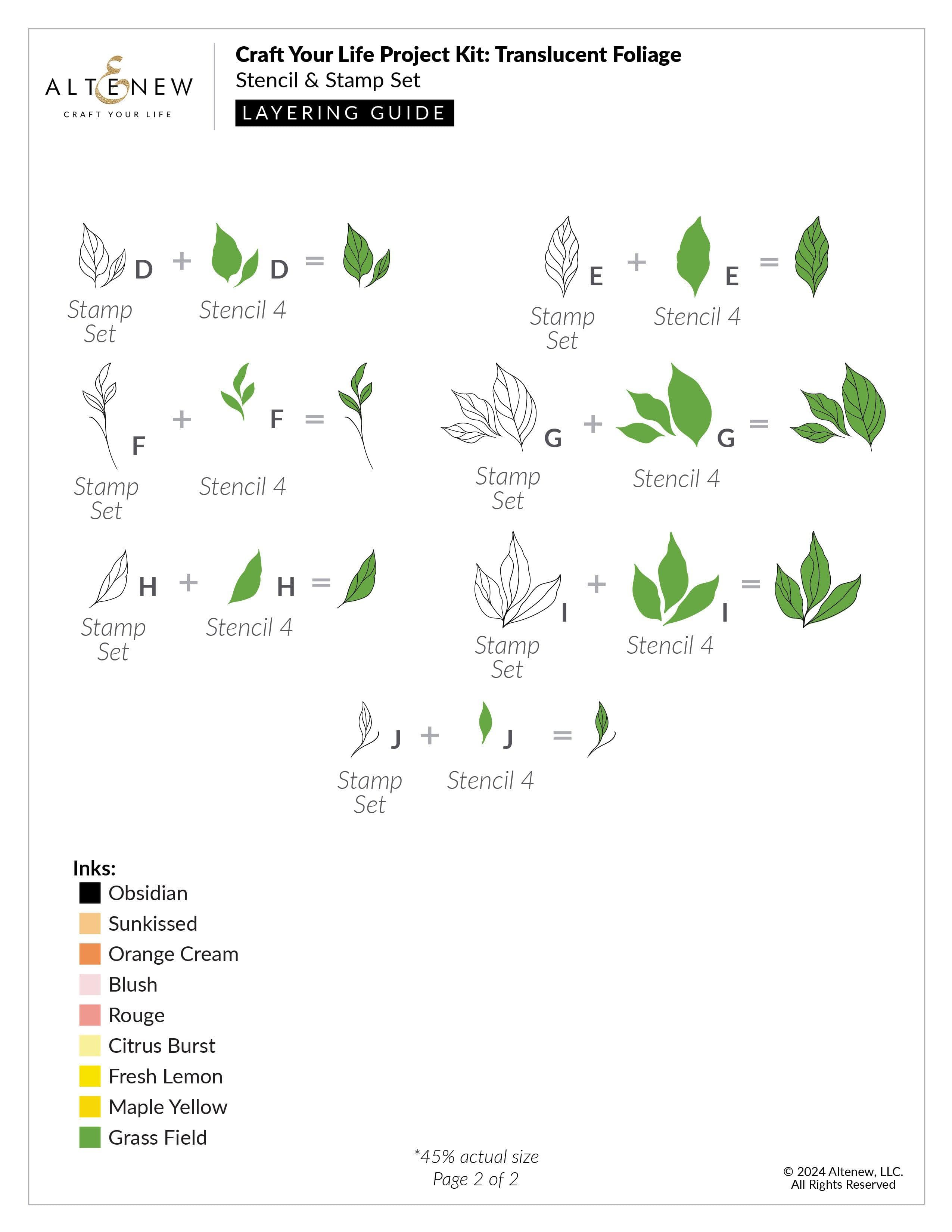 DIY Craft Your Life Project Kit - Translucent Foliage for Scrapbooking, Card Making & Home Decor - Creative Paper Cutting Art Supplies for Adults
