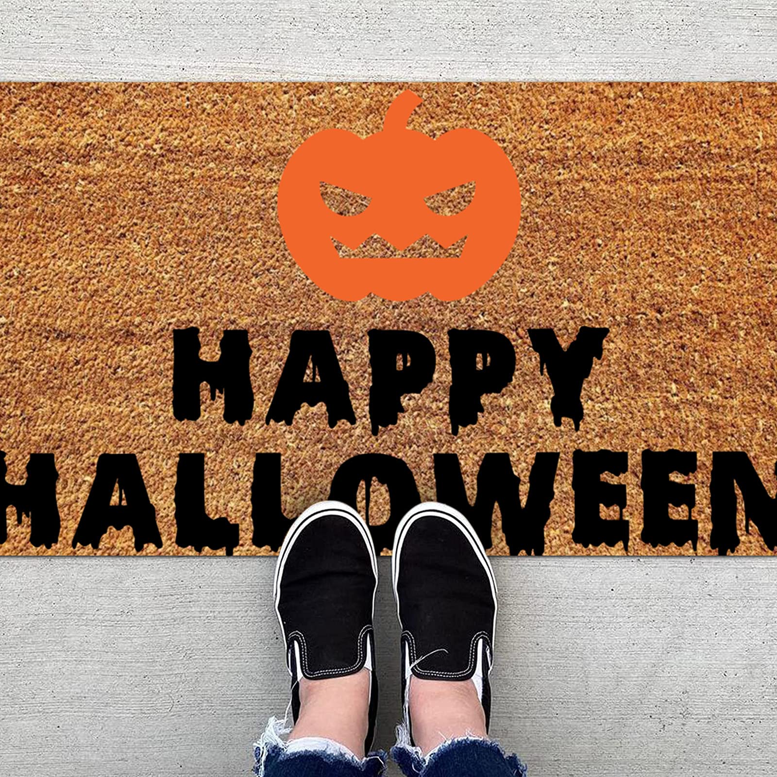 Halloween Welcome Mat - Non-Slip Indoor/Outdoor Door Decor Rug for Home, Front Porch & Party Decorations | Perfect for Halloween Entryway, Front Door & Seasonal Home Decor