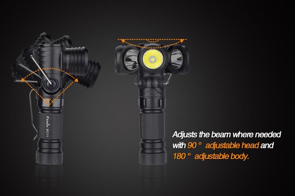 Fenix MC11 Flashlight - High-Powered LED Tactical Light for Camping, Hiking & Emergency Use (Discontinued Model)