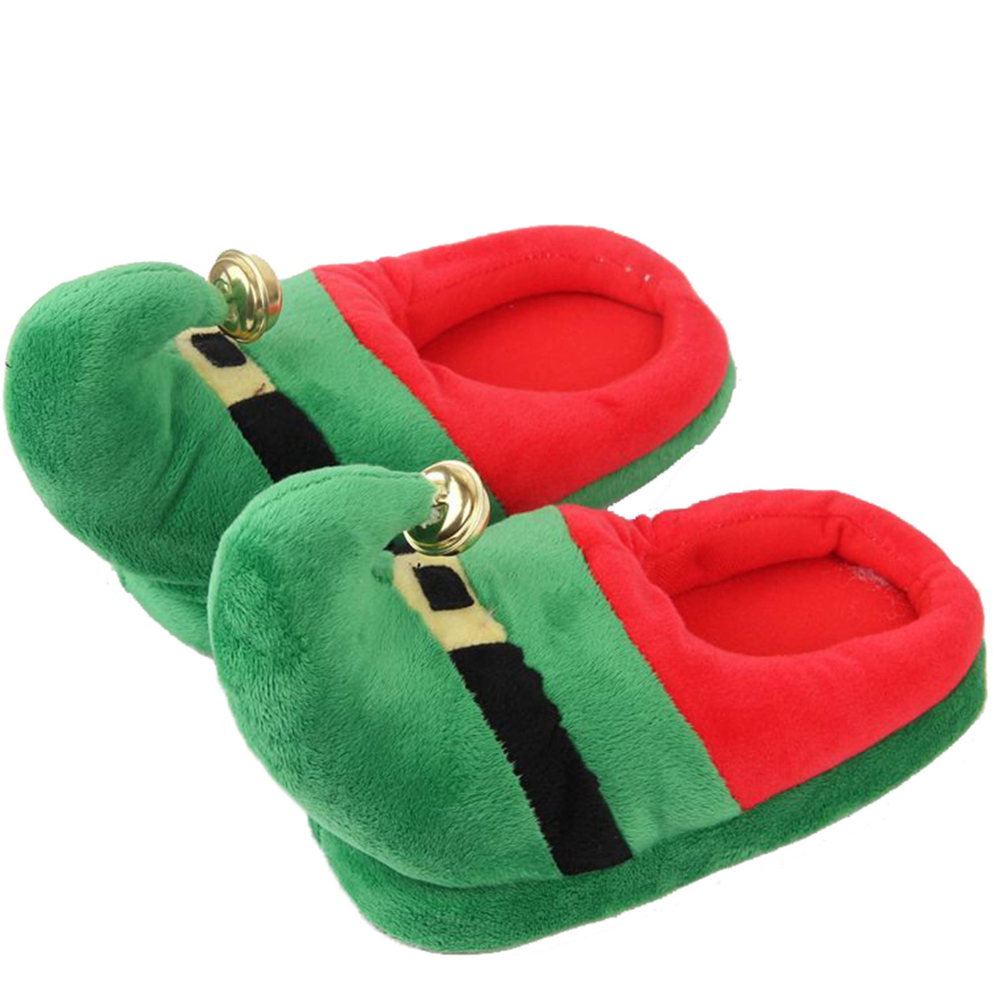 Fishines Christmas Slippers - Santa Claus Plush House Slippers for Women & Men, Warm Non-Slip Indoor/Outdoor Holiday Footwear - Perfect for Xmas Parties, Gift Exchanges & Cozy Winter Nights