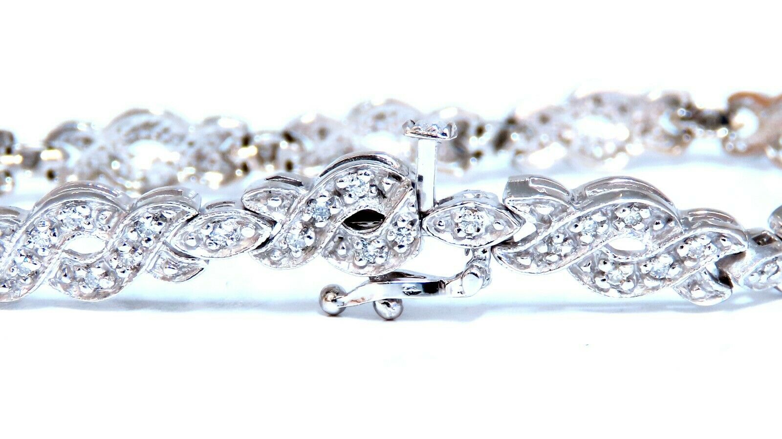 0.60ct Natural Round Diamond Tennis Bracelet - Classic 14K White Gold for Women, Elegant Jewelry Gift for Anniversary, Wedding & Special Occasions