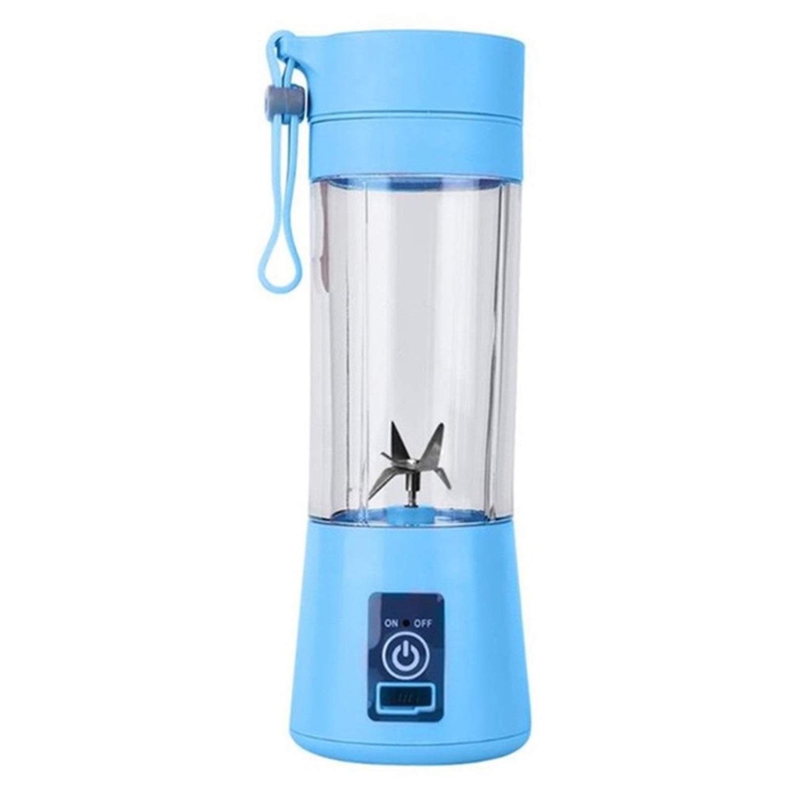 Portable USB Rechargeable Mini Electric Juicer Blender - Smoothie Maker, Fruit Mixer Cup for Fresh Juice, Shakes & Healthy Drinks - Perfect for Home, Office, Gym & Travel (Blue)
