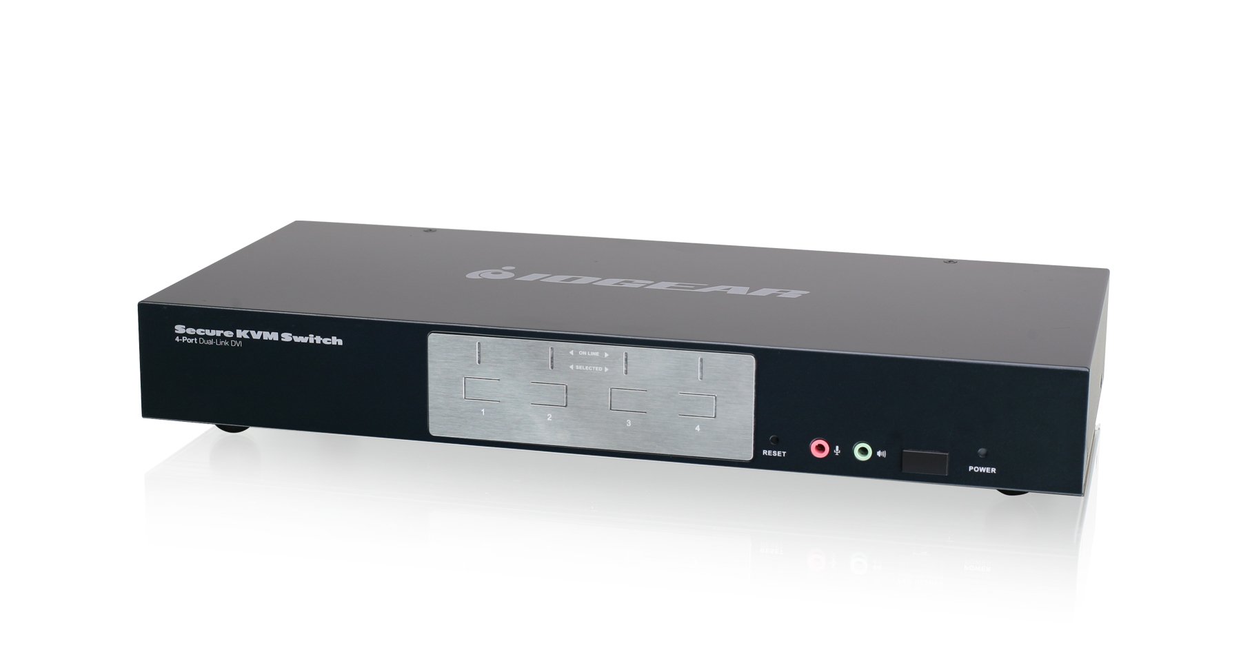 IOGEAR 4-Port Dual-Link DVI Secure KVM Switch with Audio - GCS1214TAA for Multi-Computer Control in Office, Data Center & Home Workstation Setup