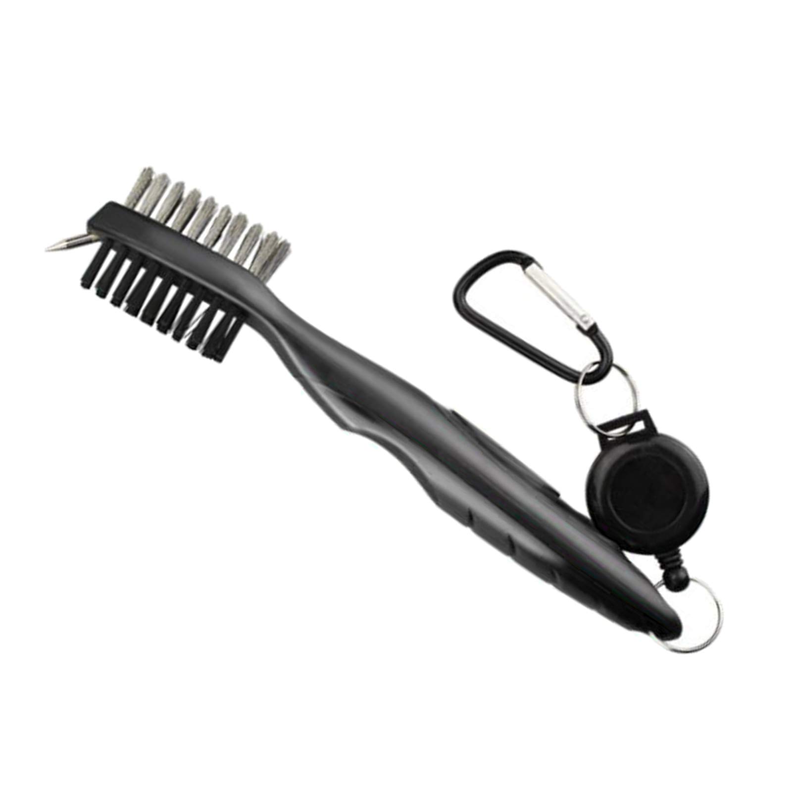 Premium Golf Club Brush Cleaner - Retractable Zip Line Groove Cleaning Tool for Irons & Woods (Gray) | Perfect for On-Course Cleaning & Post-Game Maintenance