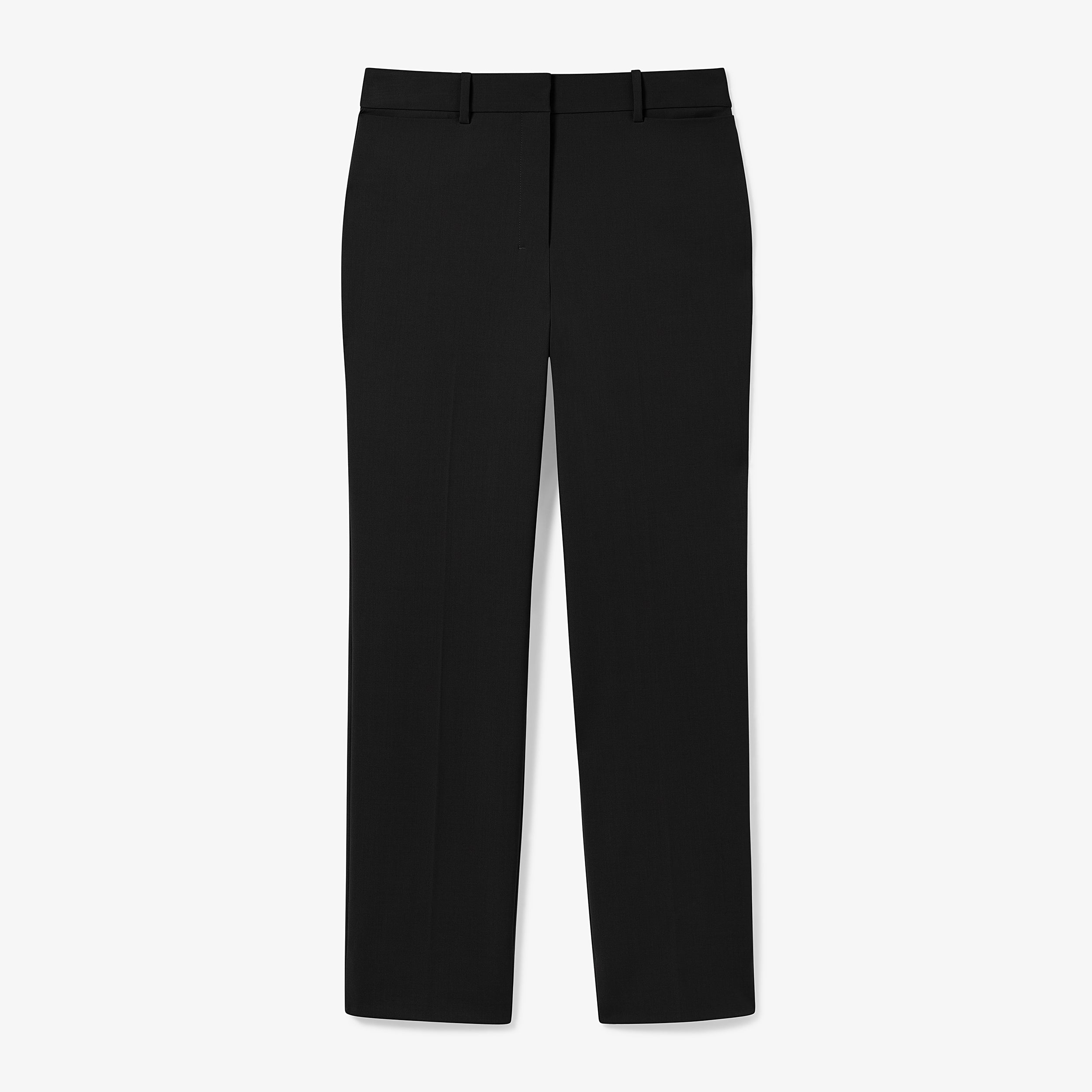 Smith Straight Trouser Washable Wool Twill Pants for Men - Classic Black Dress Pants for Office, Business & Formal Occasions