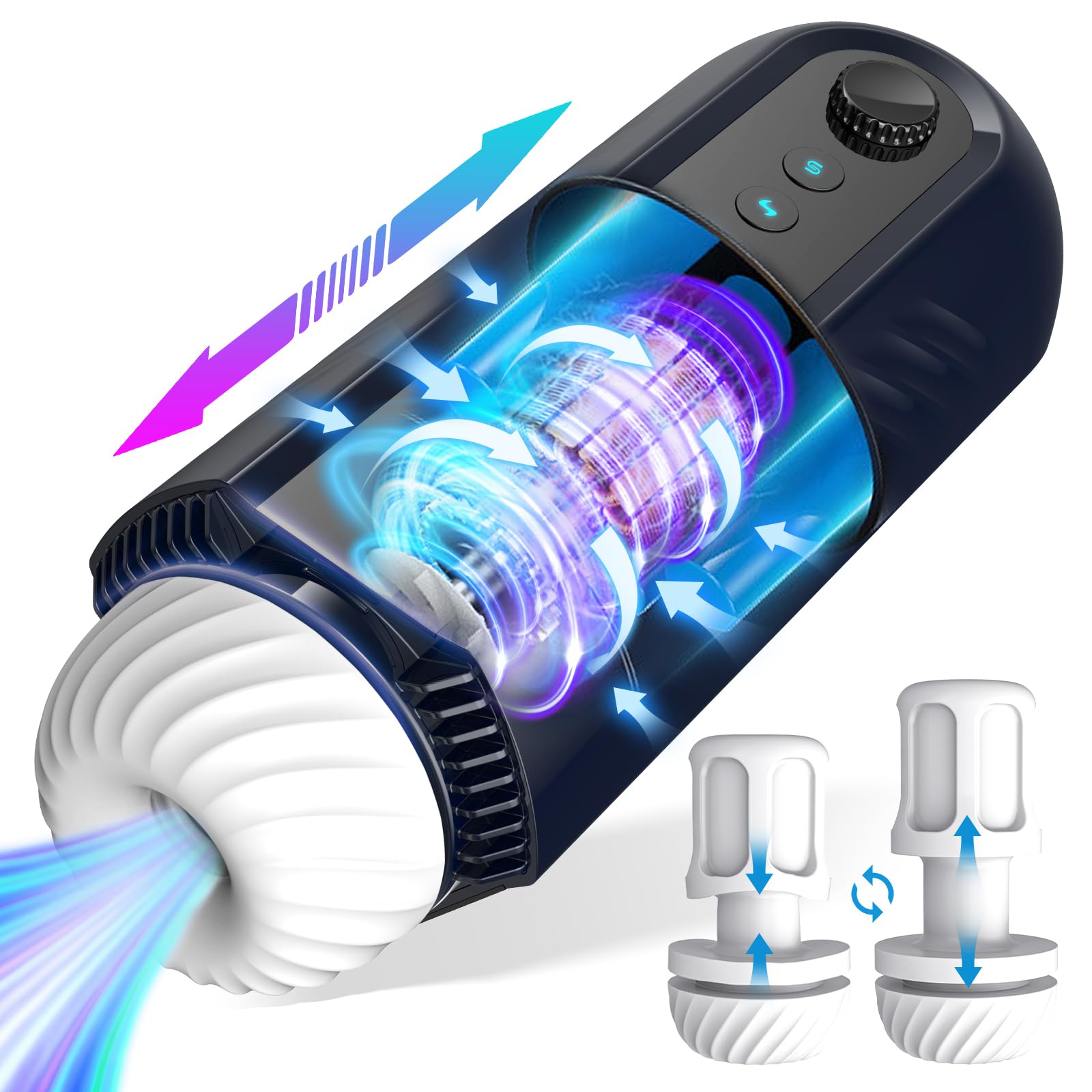 Premium Automatic Male Masturbator - SVAKOM Thrusting Squeezing Penis Trainer with One-Key Orgasm & CVT Technology | Realistic Pocket Pussy for Men | Adult Sex Toy for Solo Pleasure & Stress Relief | Perfect for Home Use, Travel & Discreet Storage