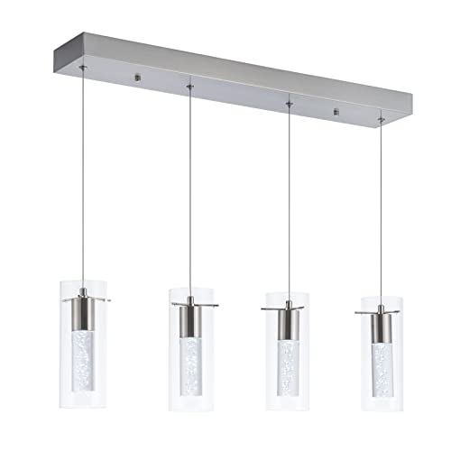 Brushed Nickel-4 Island Lights